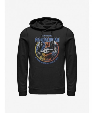 Star Wars The Mandalorian Retro Bright Hoodie $12.21 Hoodies