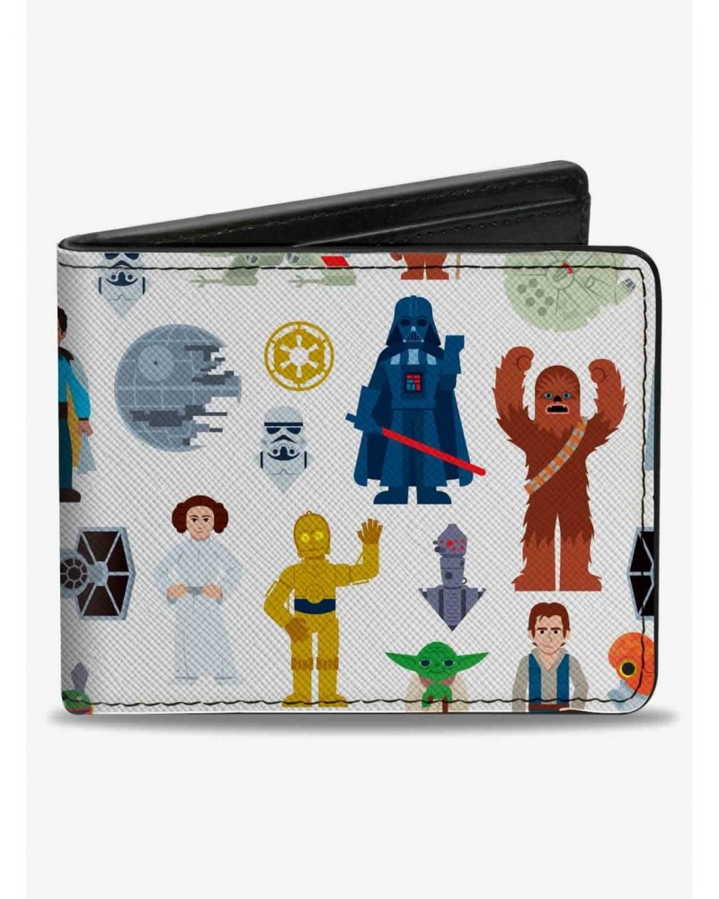 Star Wars Classic Characters and Icons Collage Bifold Wallet $9.82 Wallets