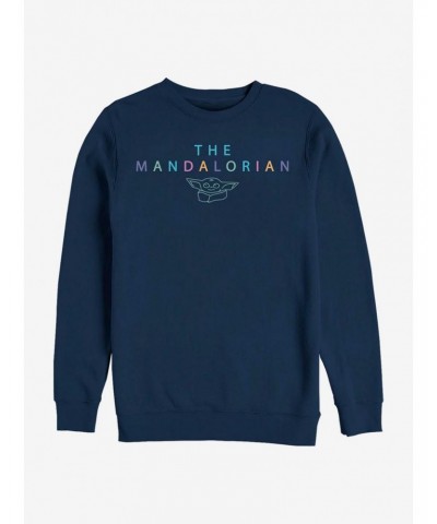 Star Wars The Mandalorian The Child Cute Lettering Crew Sweatshirt $9.45 Sweatshirts