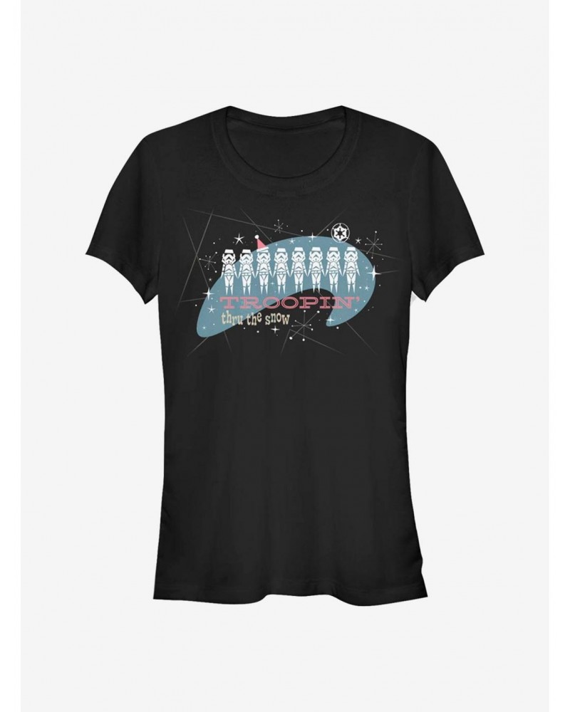 Star Wars Troopin Thru The Snow Girls T-Shirt $7.12 T-Shirts