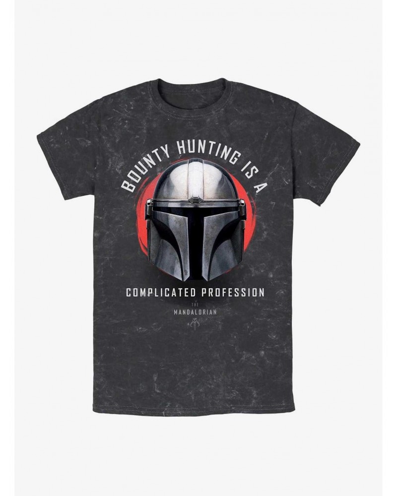 Star Wars The Mandalorian Bounty Goals Mineral Wash T-Shirt $5.05 T-Shirts