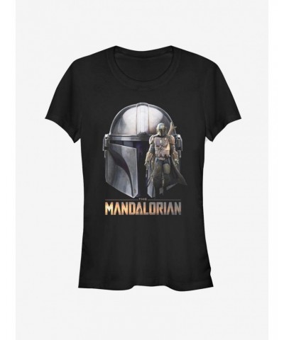 Star Wars The Mandalorian Mando Head Girls T-Shirt $5.02 T-Shirts