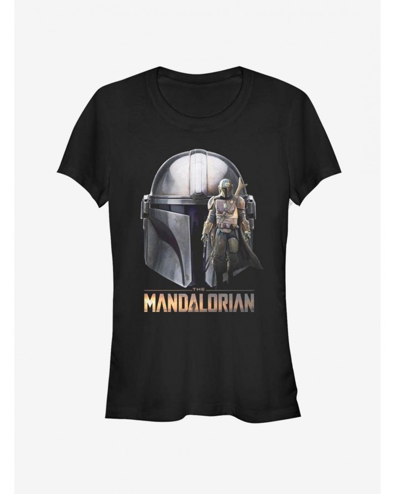 Star Wars The Mandalorian Mando Head Girls T-Shirt $5.02 T-Shirts