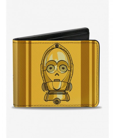 Star Wars C-3PO Face Wires Bounding Bi-fold Wallet $6.24 Wallets