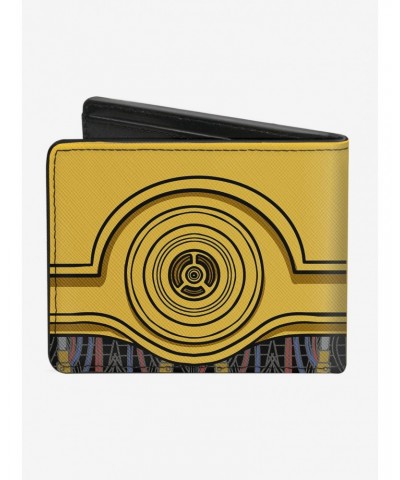 Star Wars C-3PO Face Wires Bounding Bi-fold Wallet $6.24 Wallets