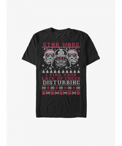 Star Wars Darth Vader Troopers Cheer Ugly Christmas T-Shirt $4.97 T-Shirts