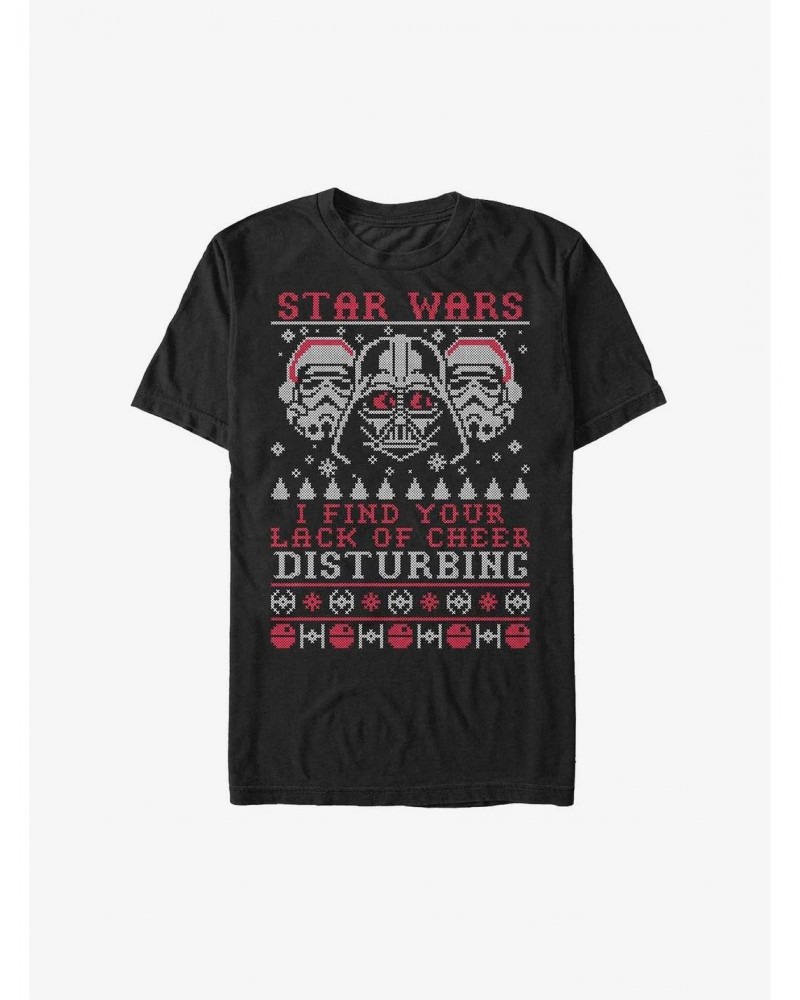 Star Wars Darth Vader Troopers Cheer Ugly Christmas T-Shirt $4.97 T-Shirts