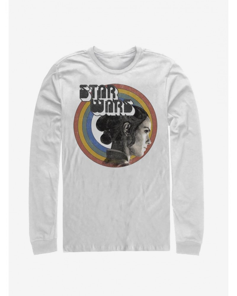 Star Wars Episode IX The Rise Of Skywalker Vintage Rey Rainbow White KTS Long-Sleeve T-Shirt $9.74 T-Shirts