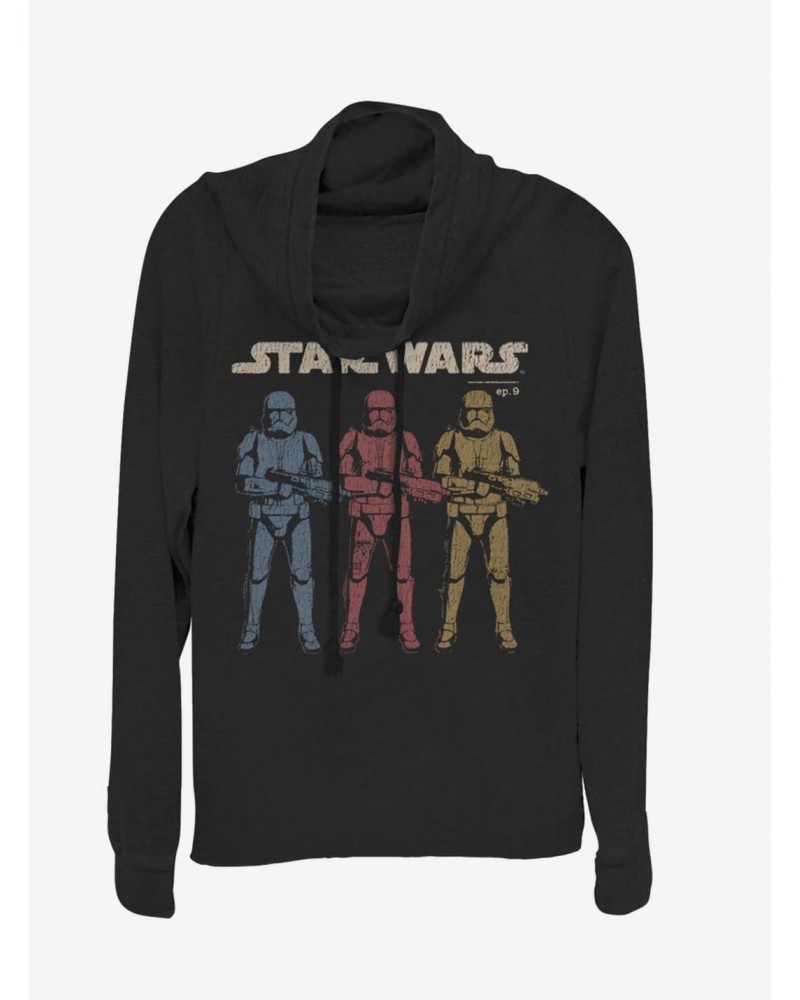 Star Wars Episode IX The Rise Of Skywalker On Guard Cowl Neck Long-Sleeve Girls Top $11.14 Tops