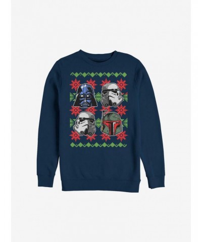 Star Wars Holiday Faces Christmas Pattern Sweatshirt $13.28 Sweatshirts