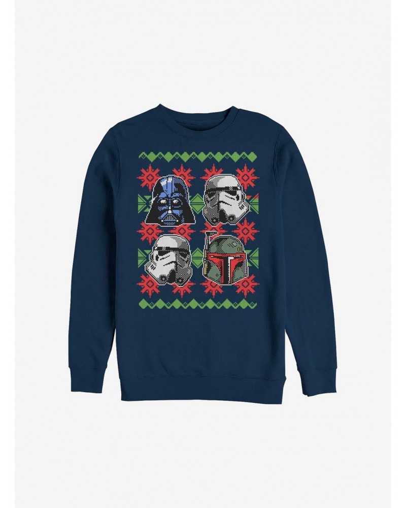 Star Wars Holiday Faces Christmas Pattern Sweatshirt $13.28 Sweatshirts