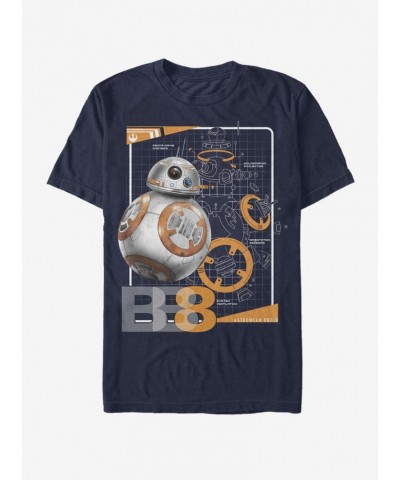 Star Wars BB-8 Schematics T-Shirt $6.52 T-Shirts