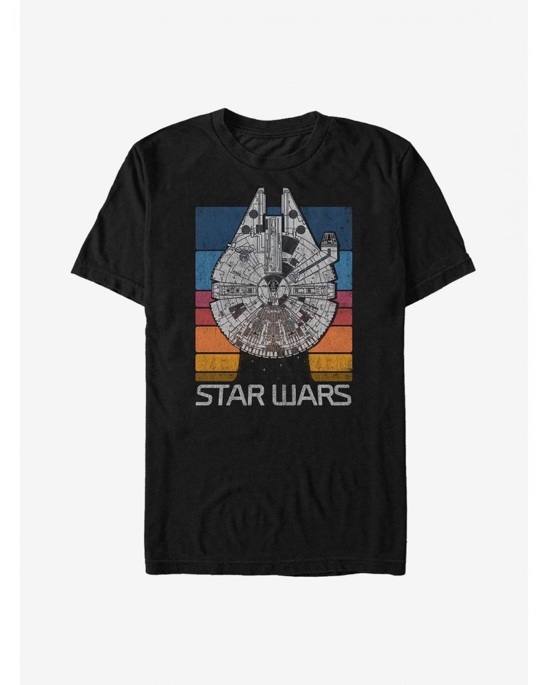 Star Wars Falcon Rainbow Colors T-Shirt $5.59 T-Shirts