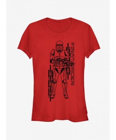 Star Wars Episode IX Rise of Skywalker Red Trooper Project Red Girls T-Shirt $6.63 T-Shirts