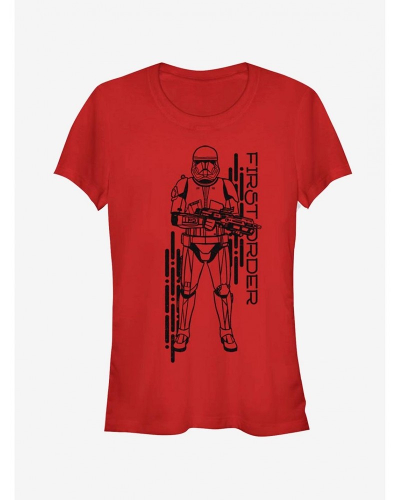 Star Wars Episode IX Rise of Skywalker Red Trooper Project Red Girls T-Shirt $6.63 T-Shirts