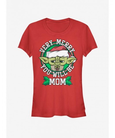 Star Wars Merry Yoda Mom Girls T-Shirt $6.15 T-Shirts