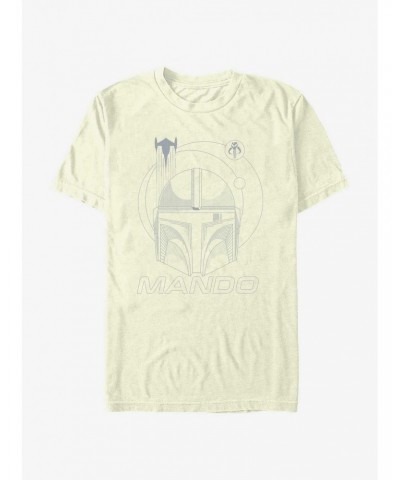 Star Wars The Mandalorian Mando Line Art T-Shirt $4.81 T-Shirts