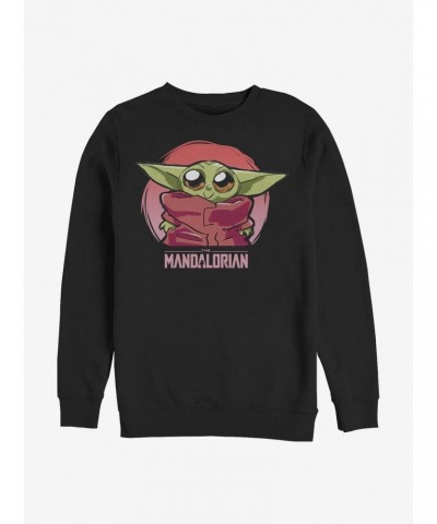 Star Wars The Mandalorian The Child Heart Crew Sweatshirt $13.58 Sweatshirts