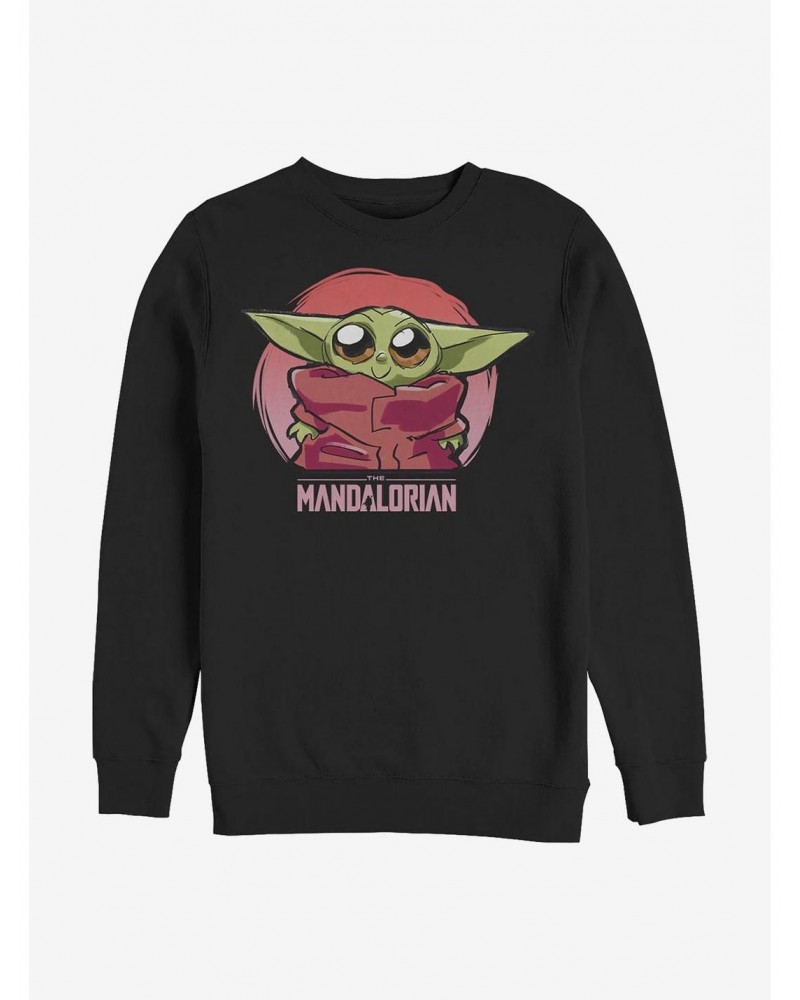 Star Wars The Mandalorian The Child Heart Crew Sweatshirt $13.58 Sweatshirts