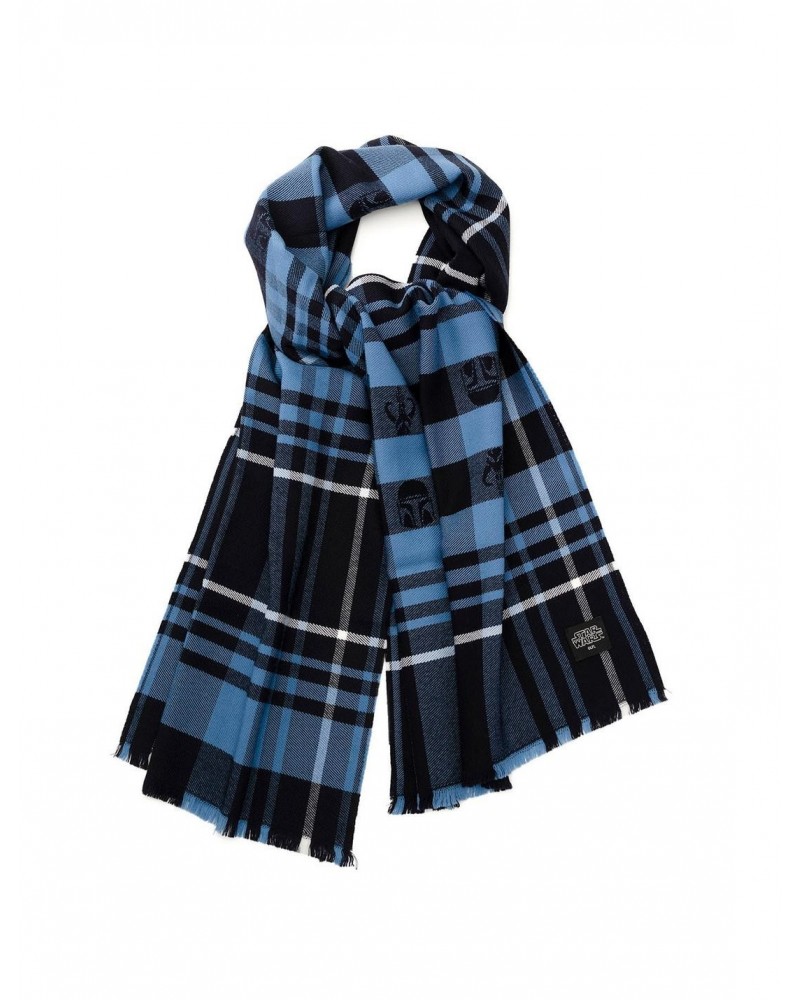 Star Wars The Mandalorian Blue Tartan Scarf $90.60 Scarves