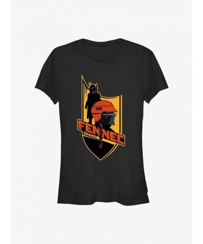 Star Wars The Book Of Boba Fett Fennec Shield Girls T-Shirt $5.18 T-Shirts