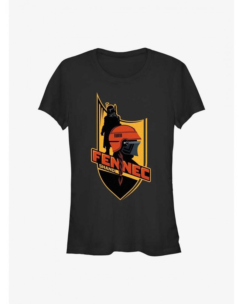 Star Wars The Book Of Boba Fett Fennec Shield Girls T-Shirt $5.18 T-Shirts