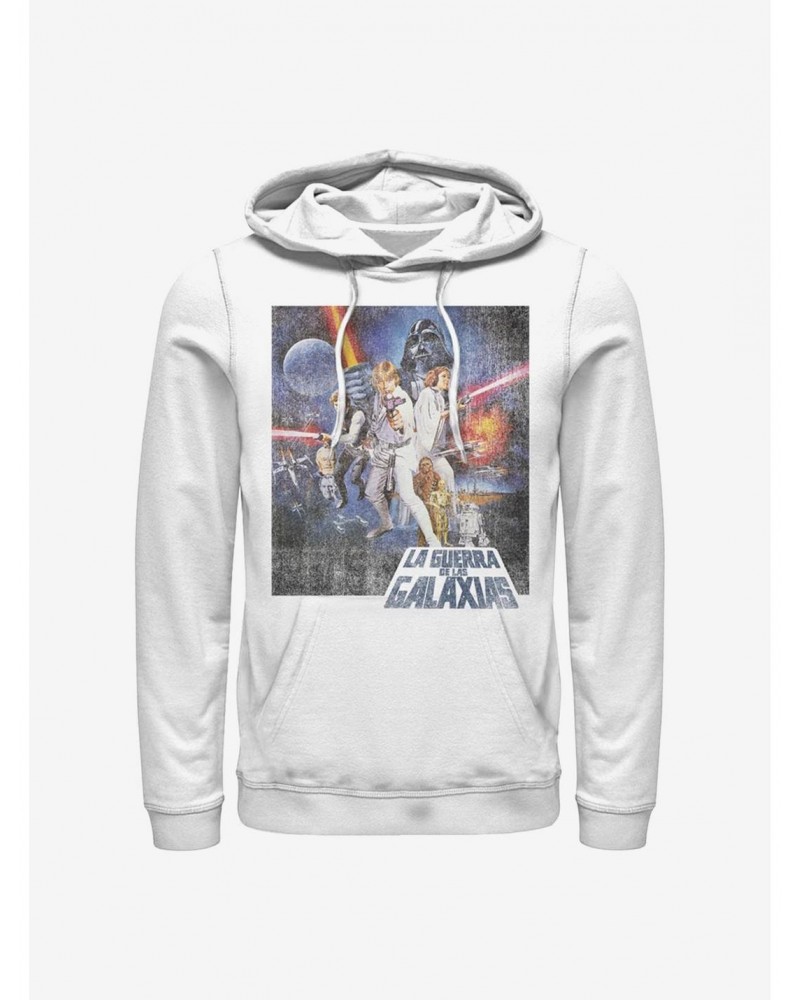 Star Wars Episode IV A New Hope La Guerra De Las Galaxias Poster Hoodie $16.16 Hoodies