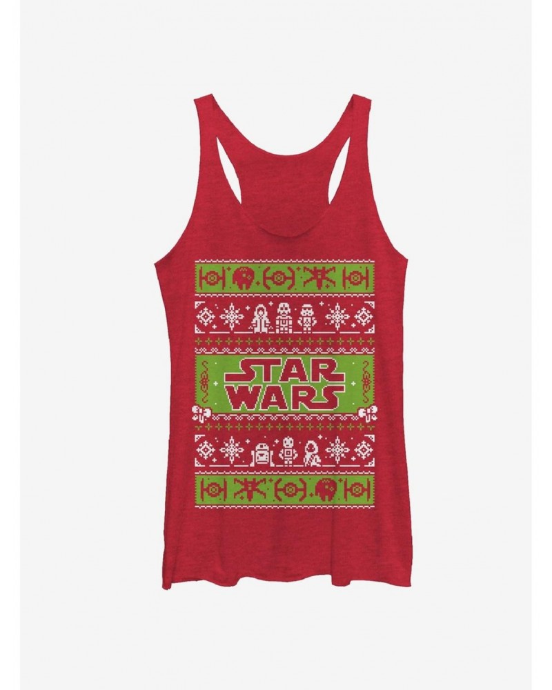 Star Wars Ugly Christmas Sweater Come to the Merry Side Girls Tanks $10.15 Tanks