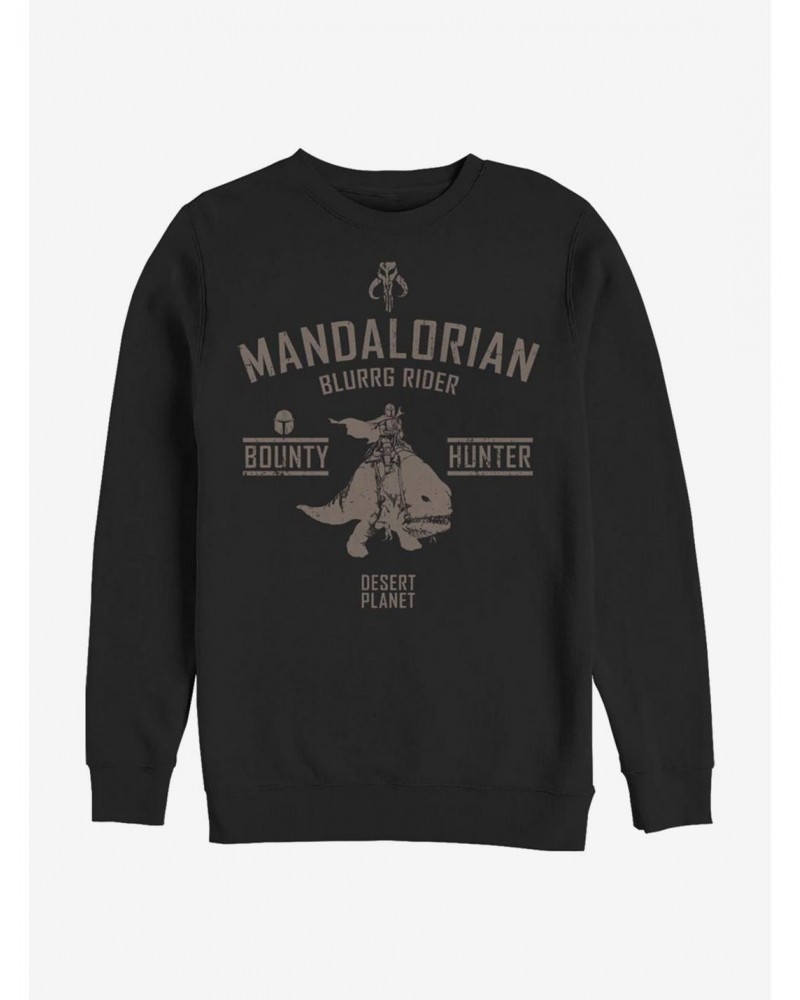 Star Wars The Mandalorian Blurrg Rider Crew Sweatshirt $10.33 Sweatshirts