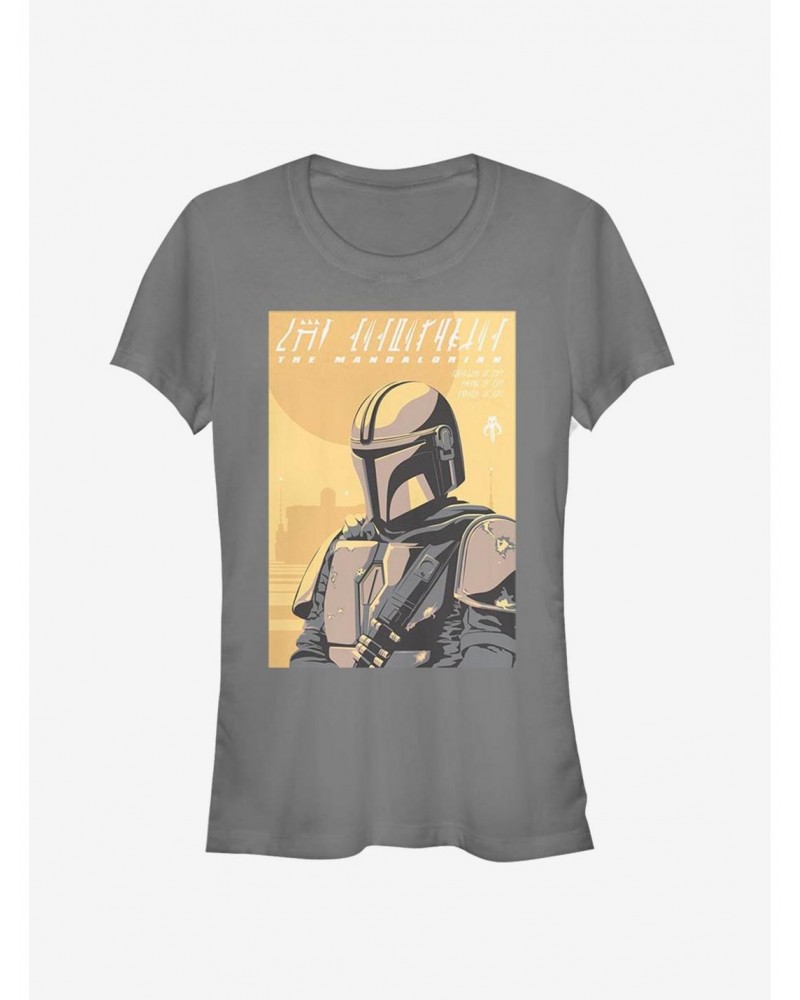 Star Wars The Mandalorian Mandalorian Poster Girls T-Shirt $7.77 T-Shirts