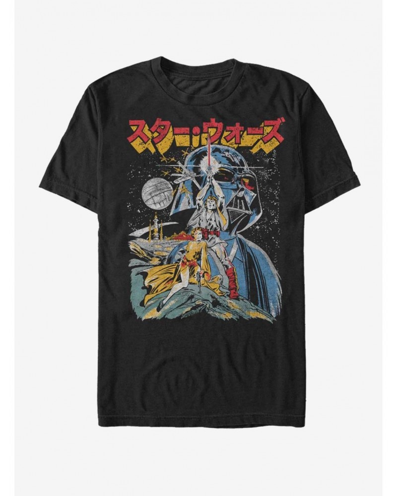 Star Wars Japanese Text Poster T-Shirt $6.06 T-Shirts