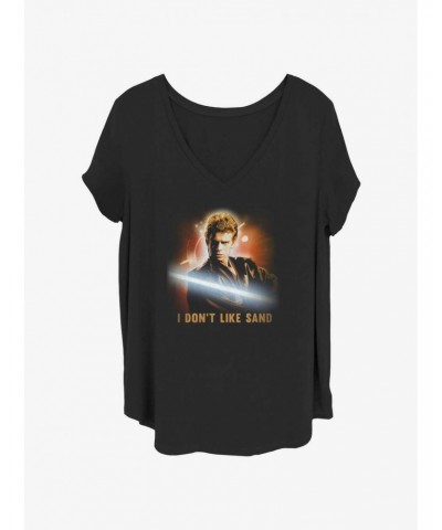 Star Wars Anakin Skywalker I Don't Like Sand Girls T-Shirt Plus Size $11.33 T-Shirts